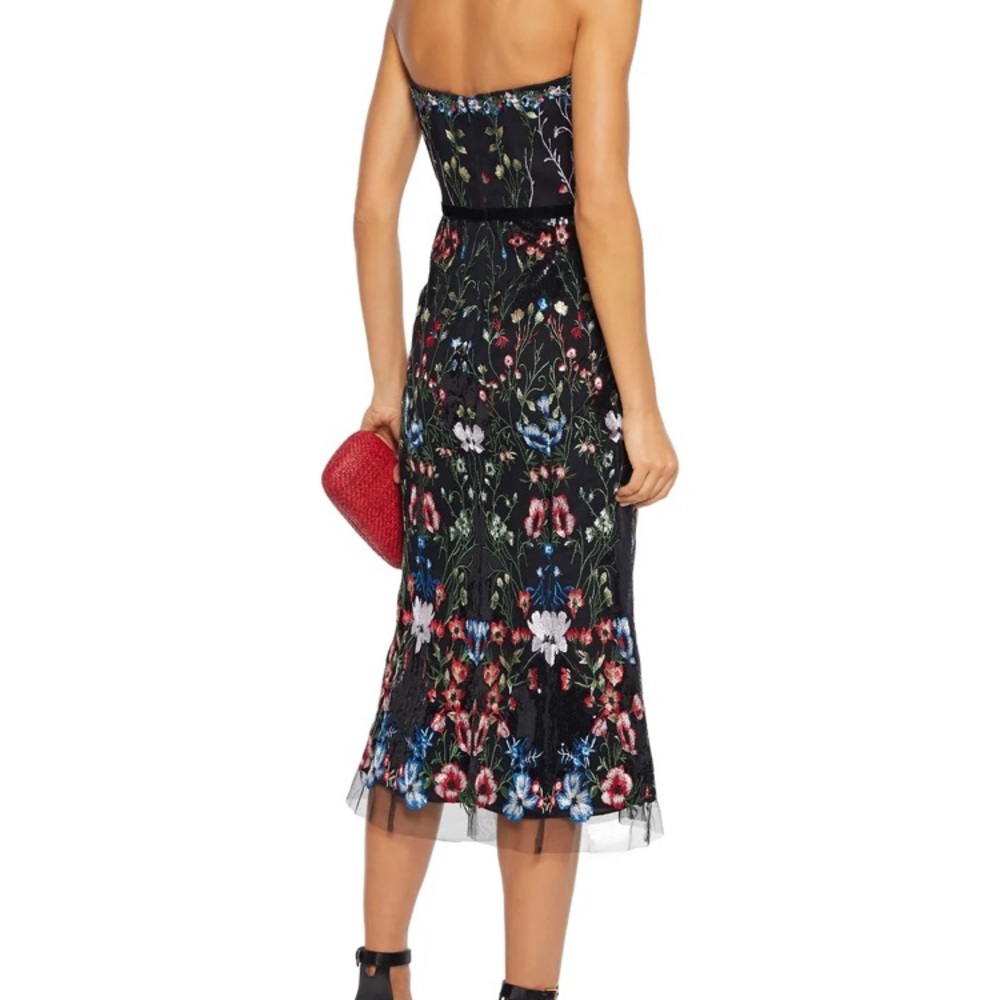 Marchesa Notte sequins embroidered dress